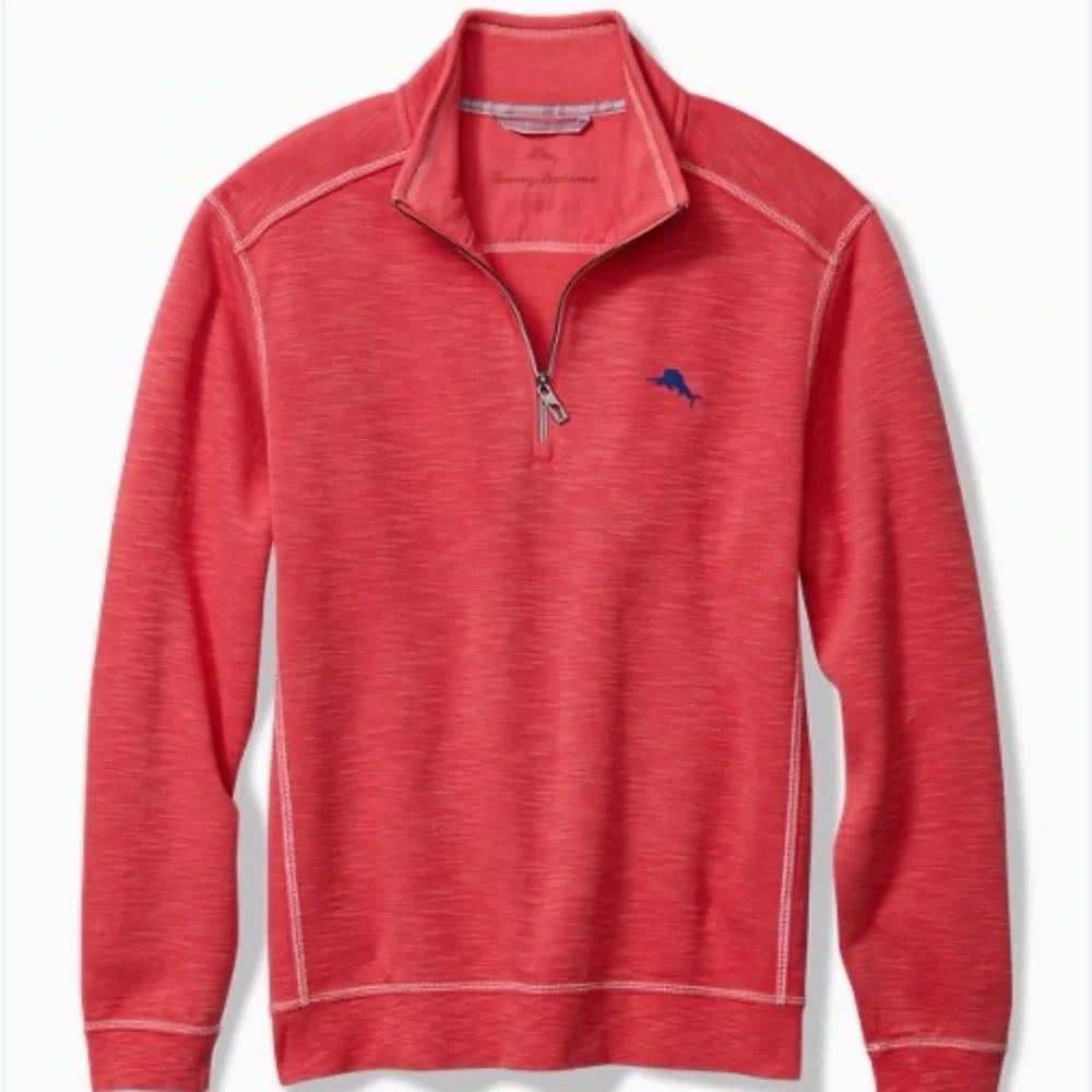 Tommy Tobago Bay 1/4 Zip Pullover Sweater Size 2XL TTG Coral